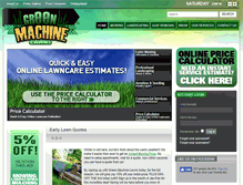 Tablet Screenshot of greenmachinelawns.com